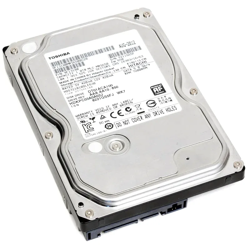 DISCO MECÁNICO HDD TOSHIBA DT01ACA100 1TB 3.5" 7200RPM USADO, vista 2